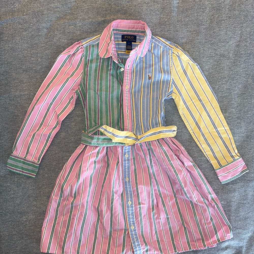 Polo by Ralph Lauren Belted cotton Oxford fun shirt dress